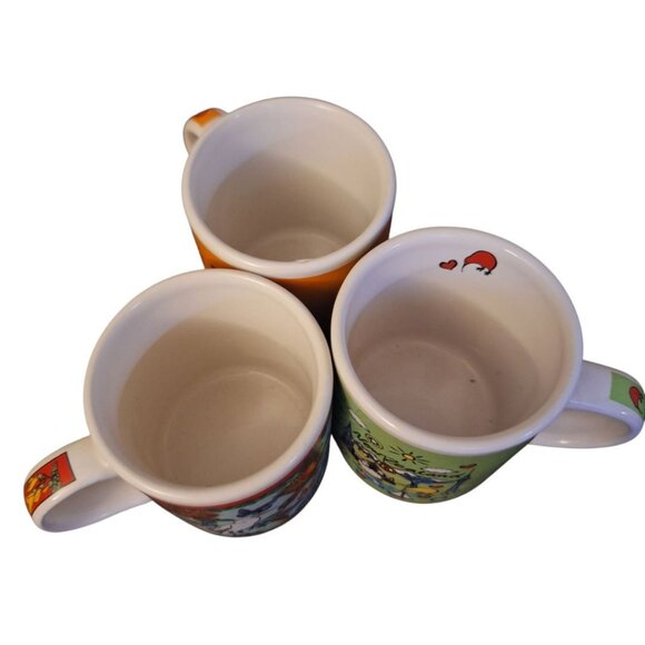 New Zealand Mug Cup Mini Espresso Vintage Set of 3 Unmarke Small Kiwi Bird Sheep - Picture 4 of 9